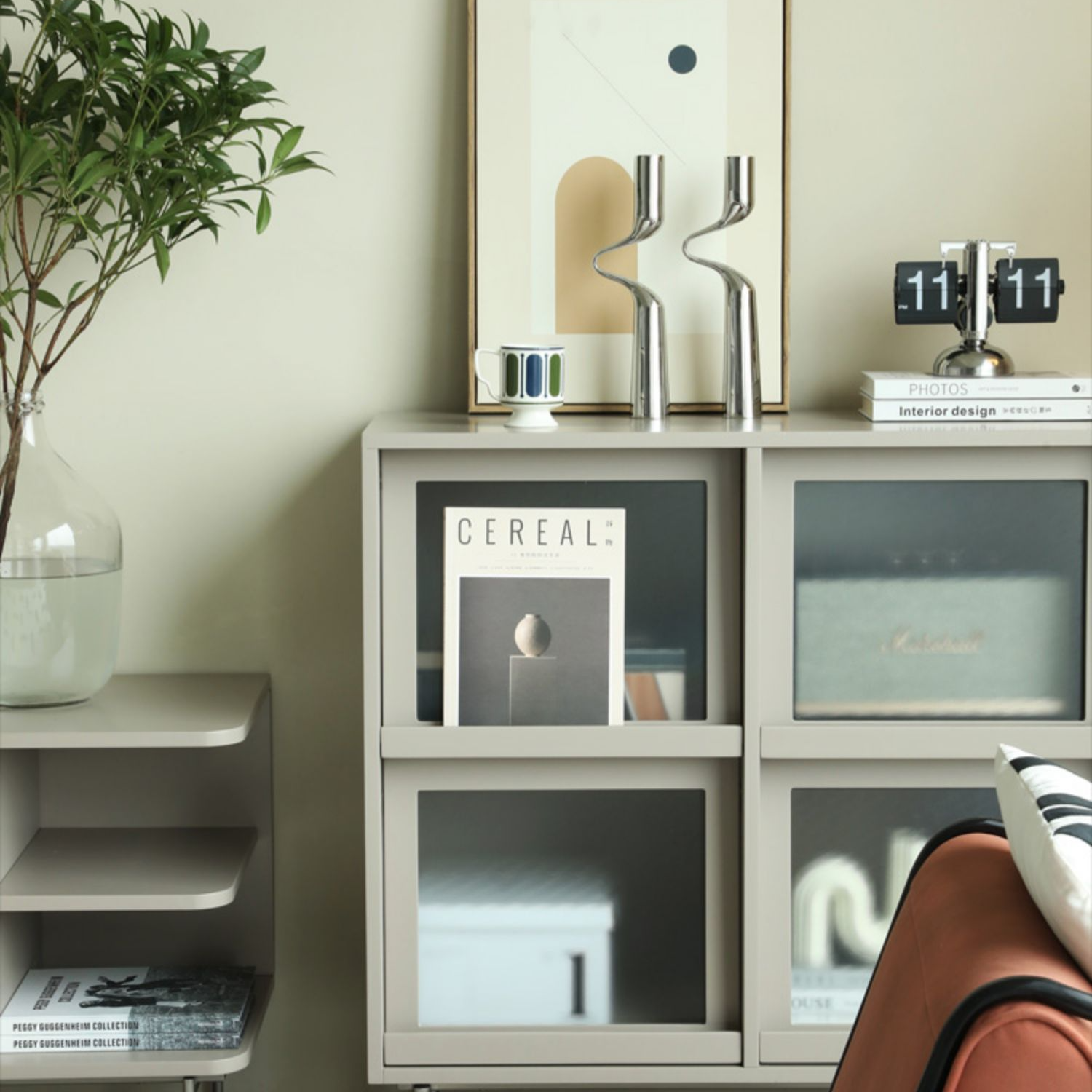 Shaelyn Bookcase with Tilt Up Door
