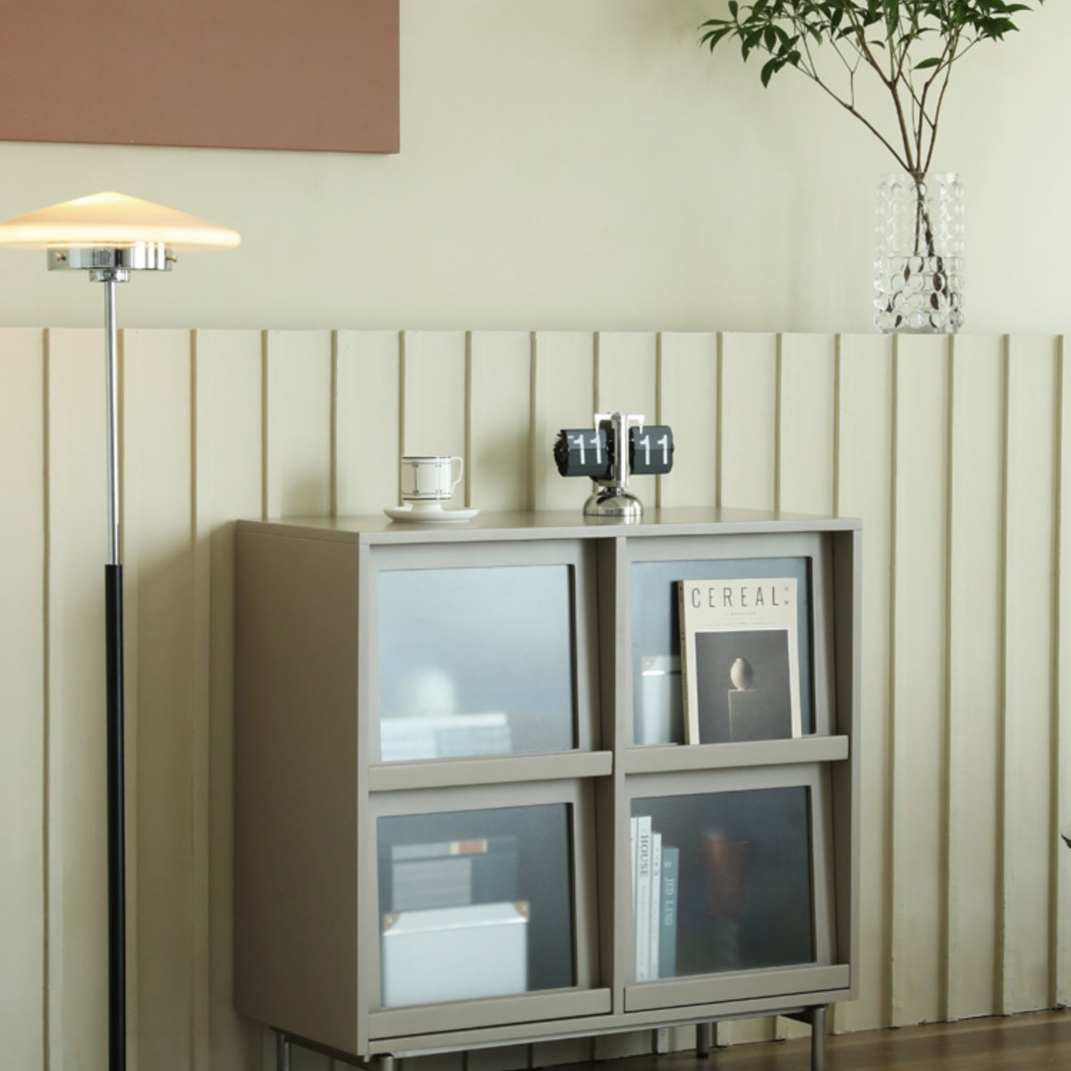 Shaelyn Bookcase with Tilt Up Door