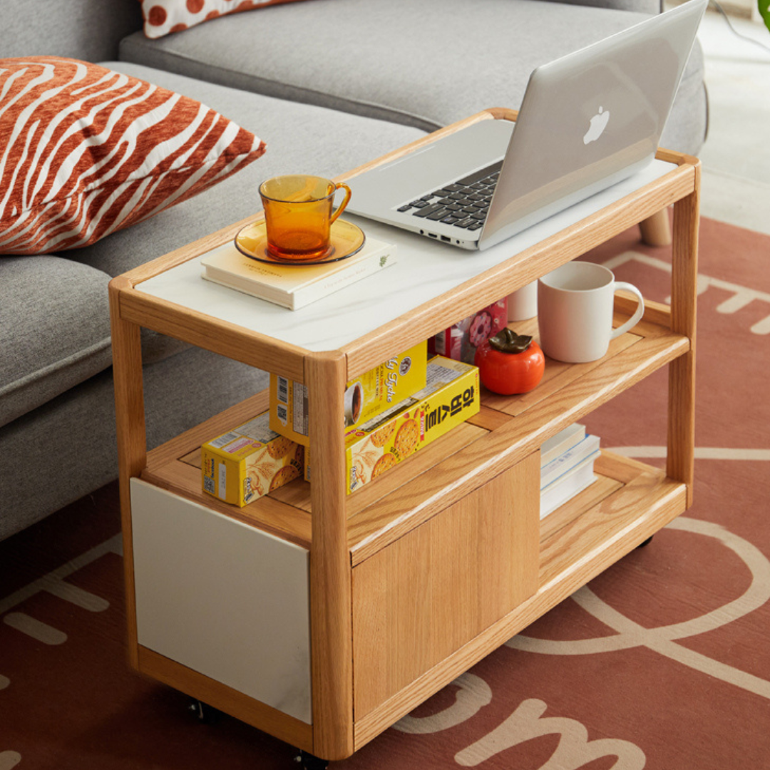 Aguirre End Table with Wheels