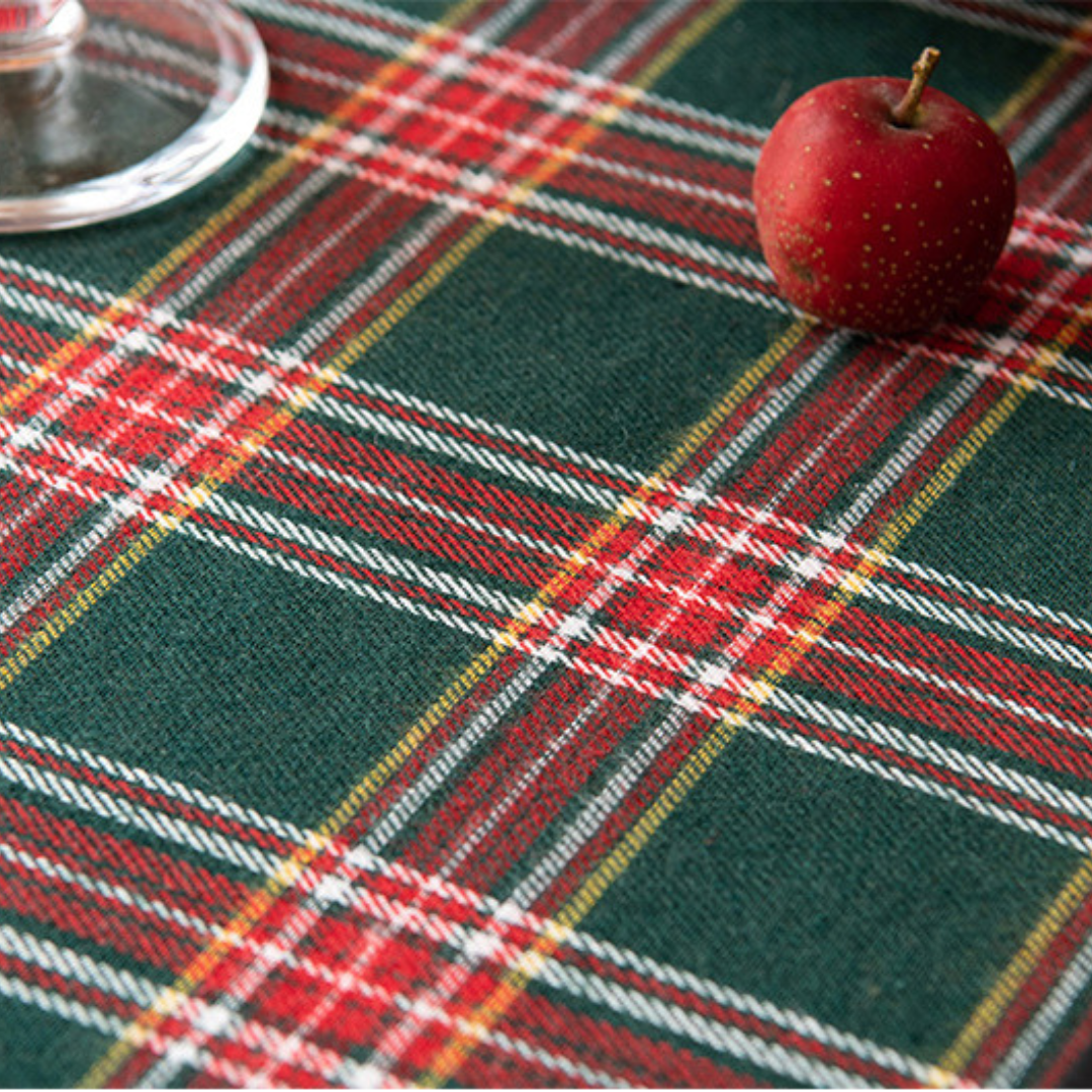 Gingham Christmas Tablecloth