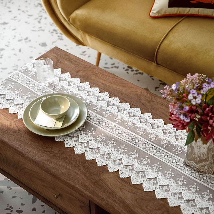 Shimmer Lace Table Runner