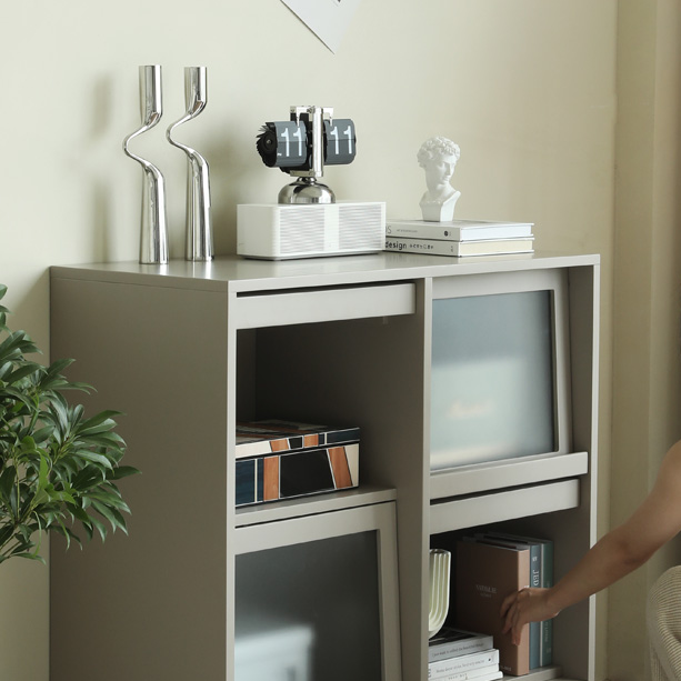 Shaelyn Bookcase with Tilt Up Door