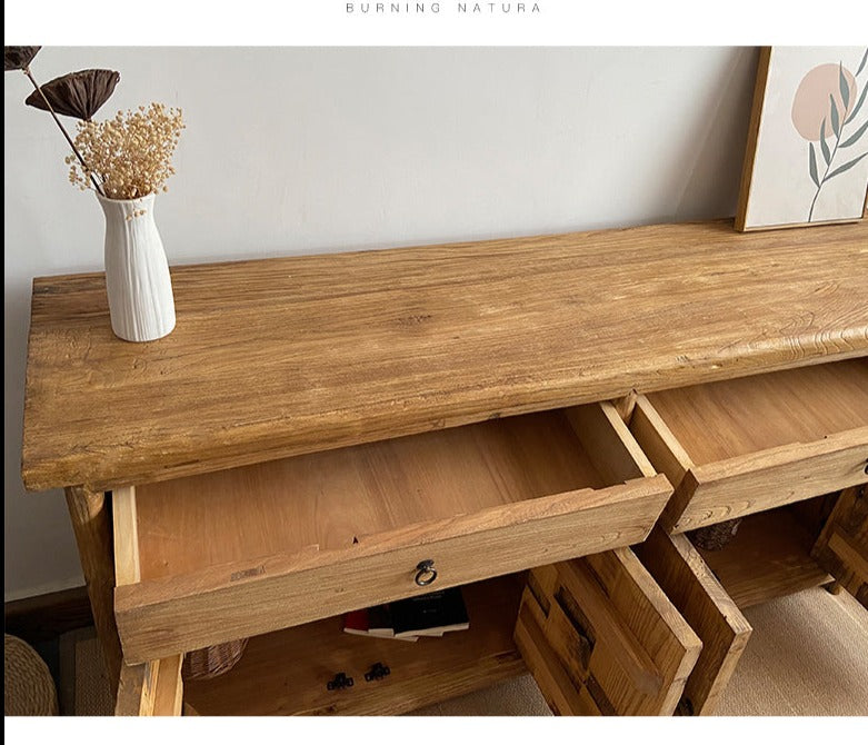 Autumn Recycle Solid Wood Buffet Sideboard Cabinet Old Elm