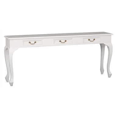 French Console Table Jennifer Solid Timber 3 Drawer 180cm Sofa Table - White FCF688ST-003-QA-WH_1