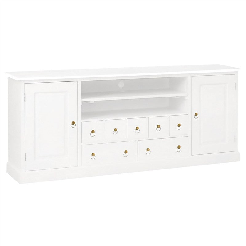 French TV Console Unit Theresa 7 Drawer 187cm