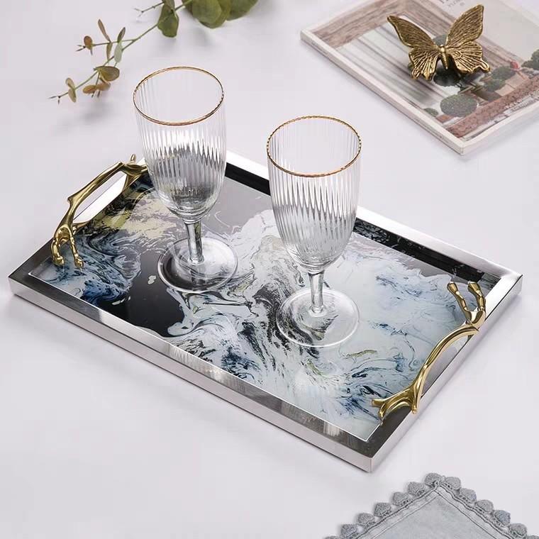 COUVERTS Nebula Swirl Serving Tray