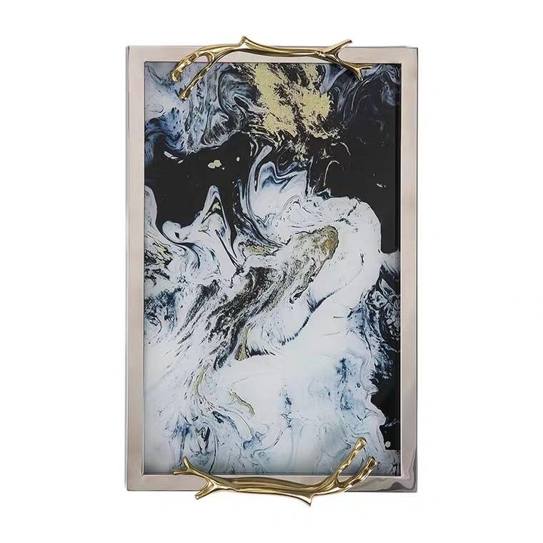 COUVERTS Nebula Swirl Serving Tray