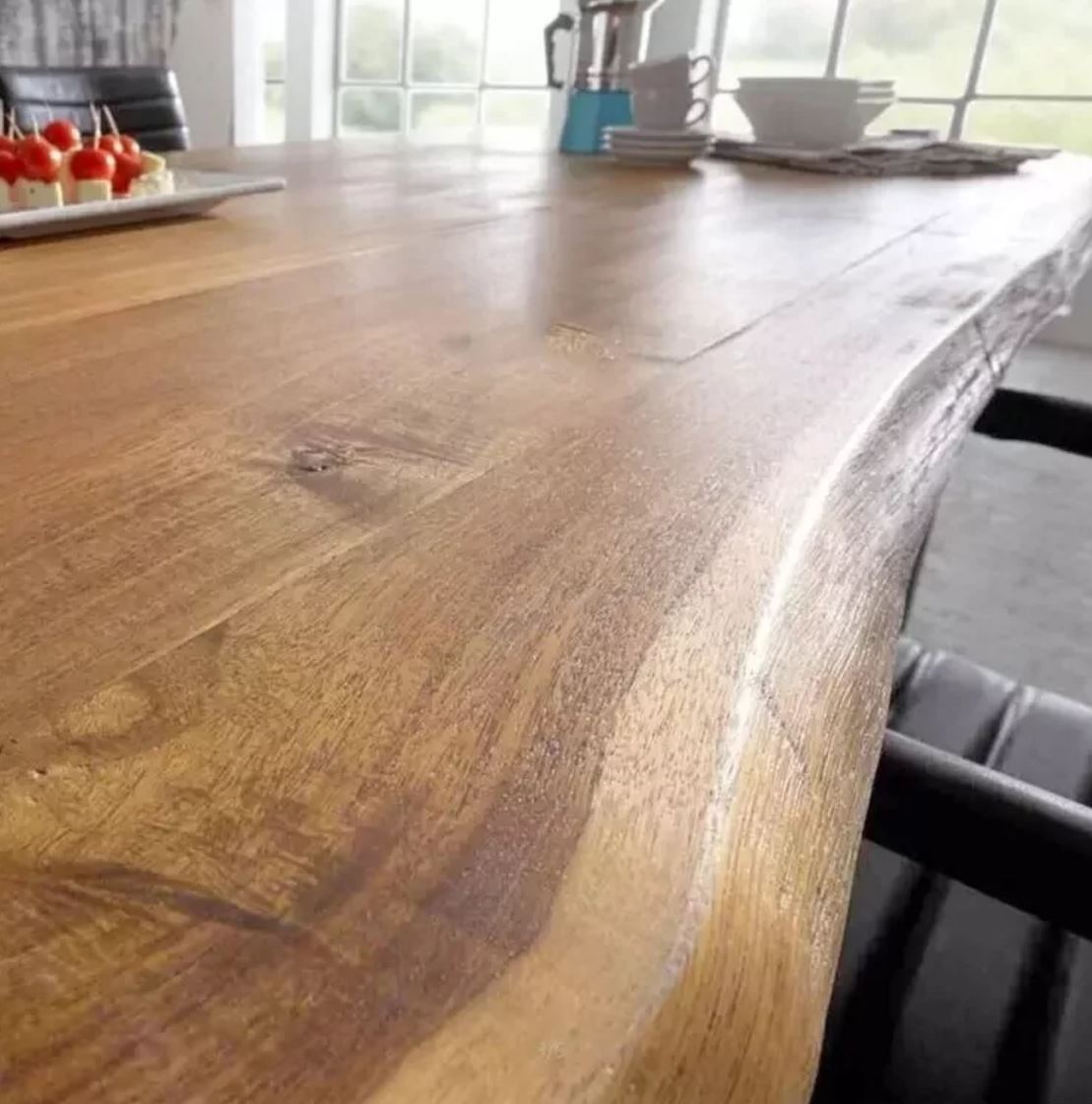 AUBREY Modern Industrial Solid Wood Dining Table