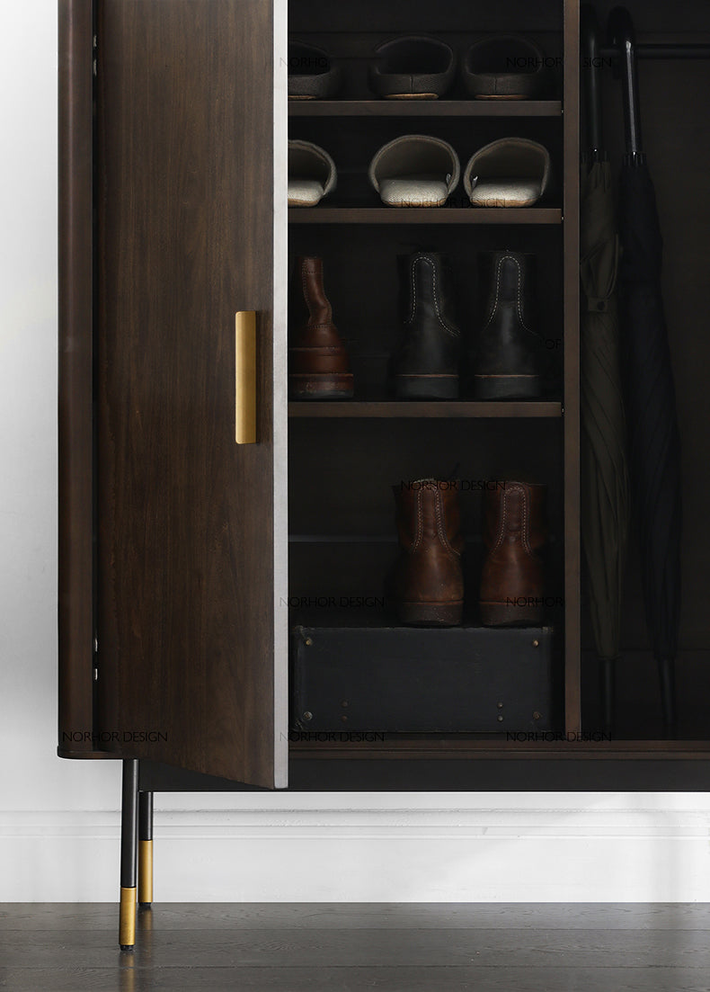 LAINEY Chicago HILTON Nordic Solid Wood Buffet Cabinet Shoe Cloth Wine Rack