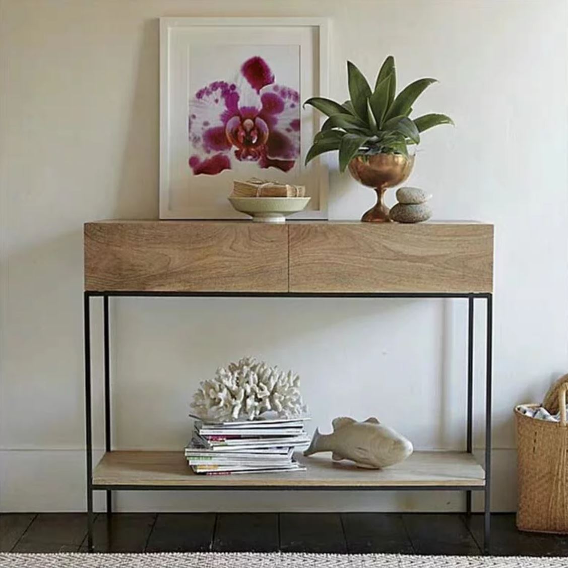 WILLOW Solid Wood Hallway Cabinet Console