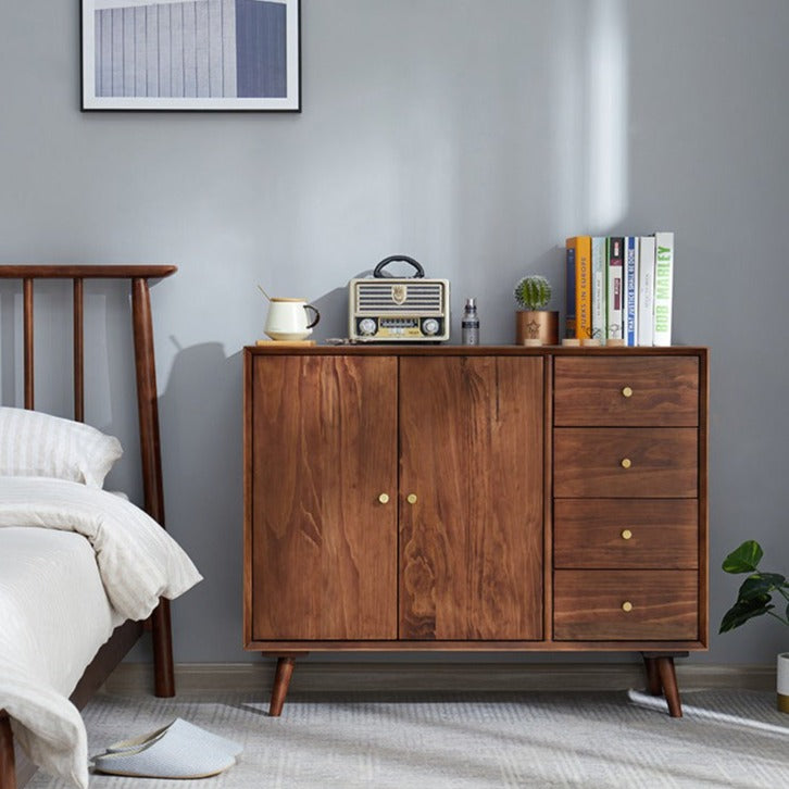 AUBREE HYATT Chest Drawer Nordic Bedroom American Hardwood Buffet