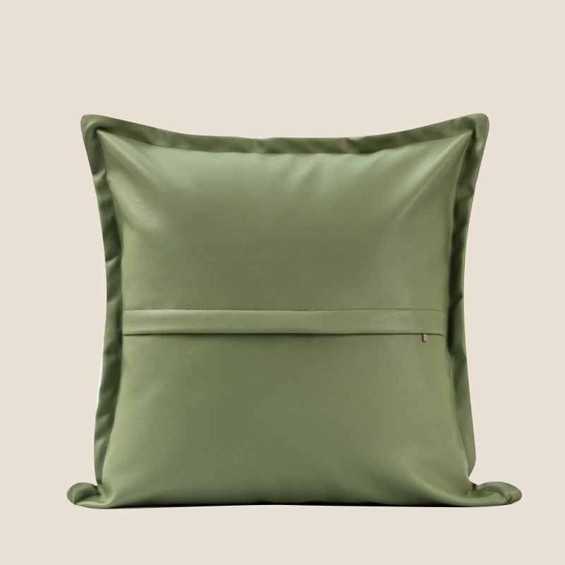 Yara Avocado Leather Throw Pillow