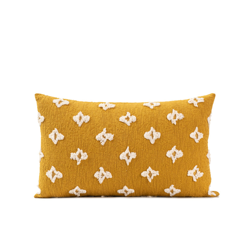 Vilen Yellow Jacquard Throw Pillow
