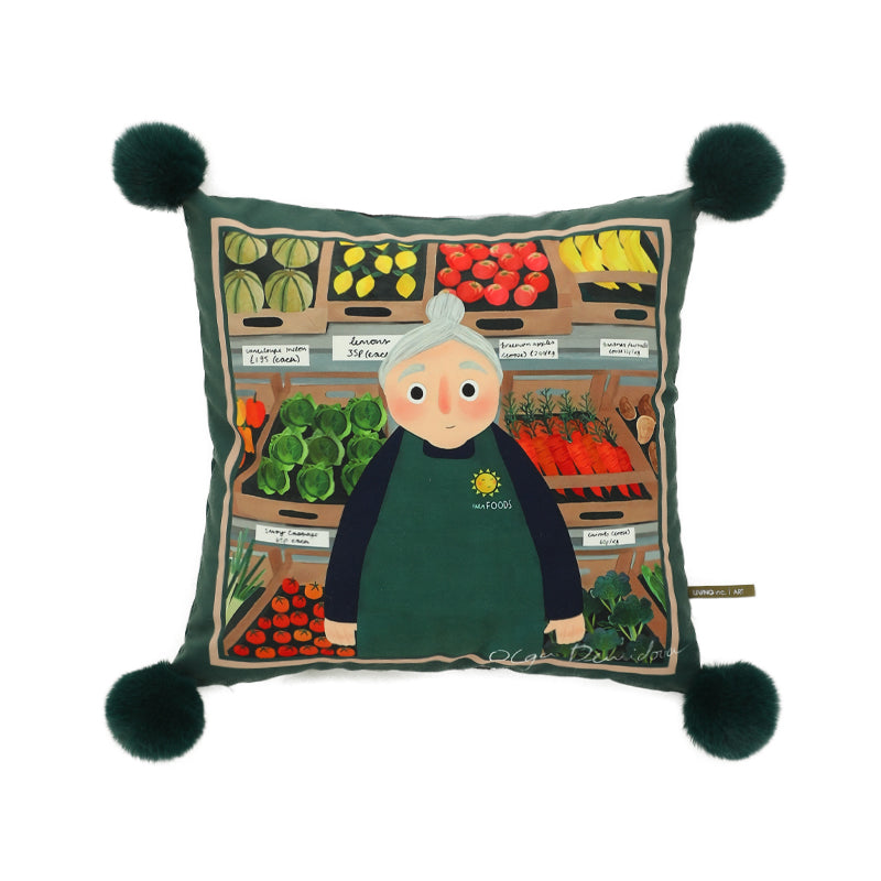 Market Designer Throw Pillow Cover & Insert