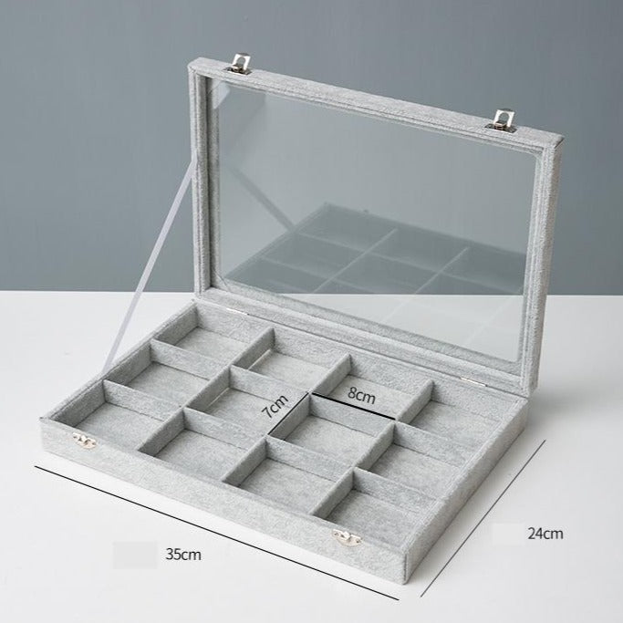 Faux Glass Top Jewelry Box