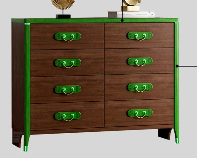 Juan Japanese Style Solid Wood Frame Chest of Drawers Cabinet