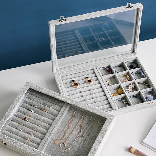 Faux Glass Top Jewelry Box