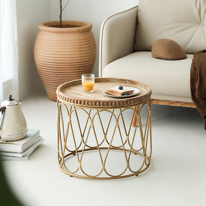Herdis Rattan Round Side Table