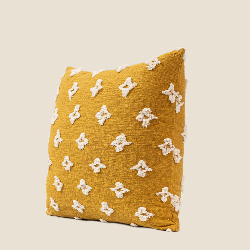 Vilen Yellow Jacquard Throw Pillow
