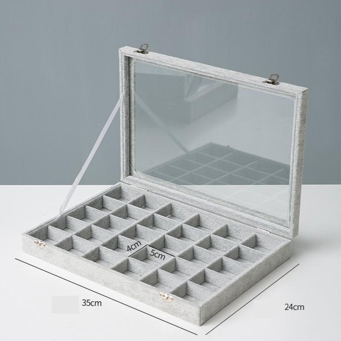 Faux Glass Top Jewelry Box