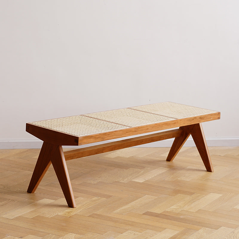 Atticus Rattan Bench & Ottoman