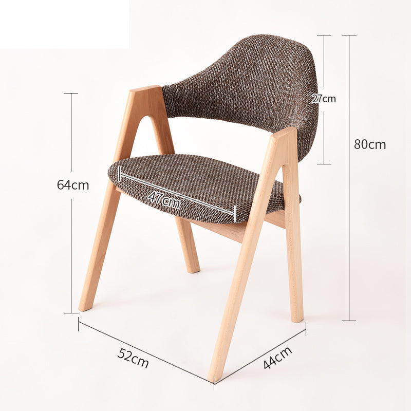 Poggibonsi Solid Wood Backrest Dining Chairs(Set of 2)