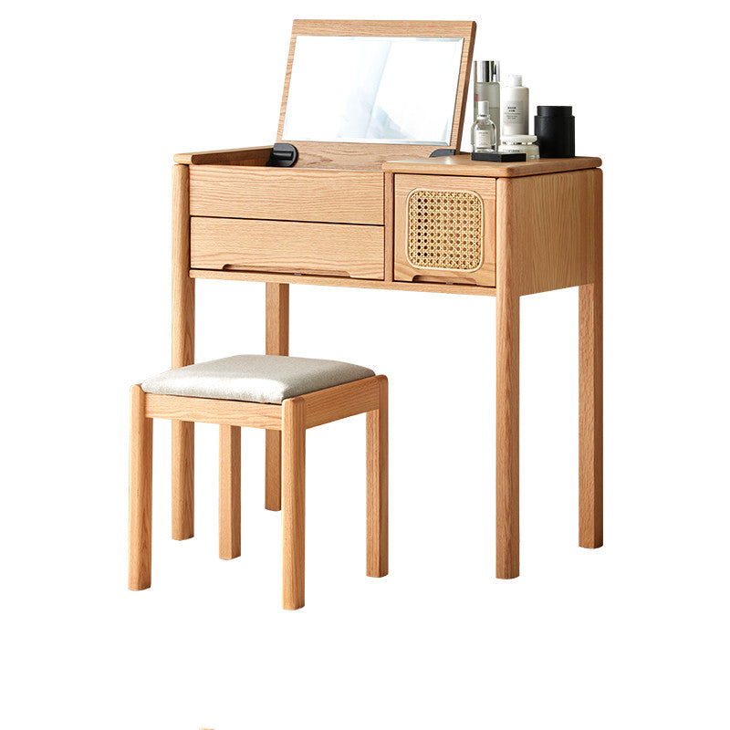 Freya Solid Wood Vanity Table & Stool