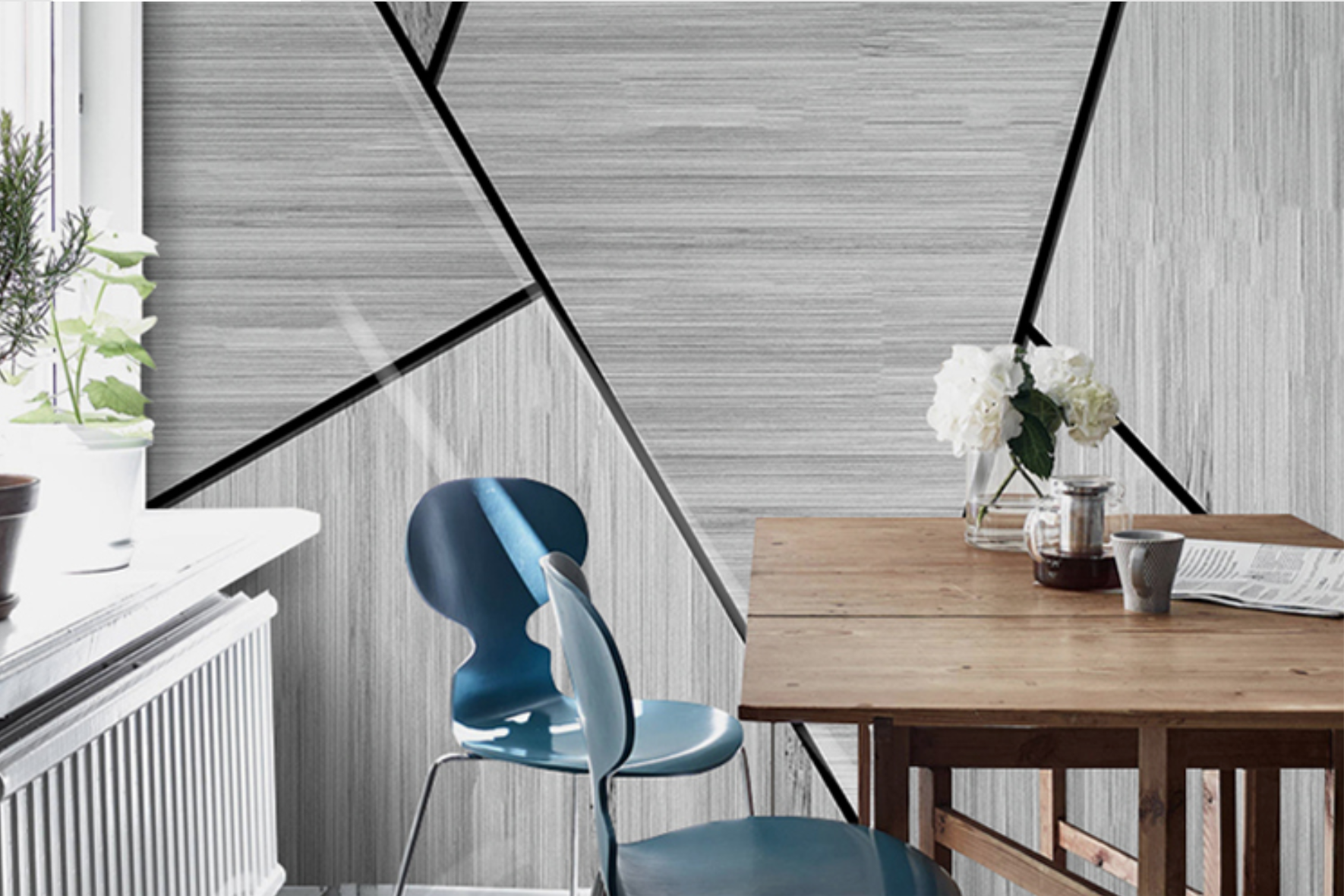 PHILLIPE Geometric 3D Wallpaper