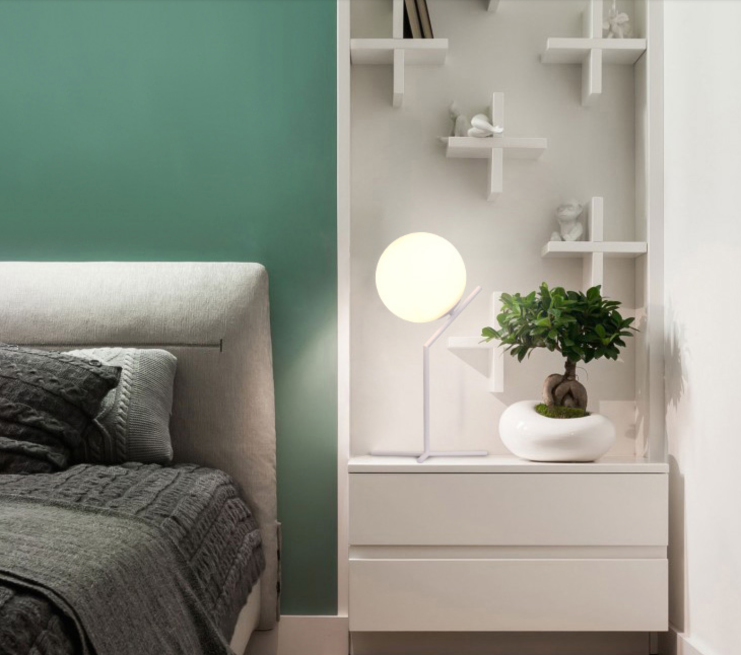 GABRIEL Full Moon Contemporary LED Table Lamp