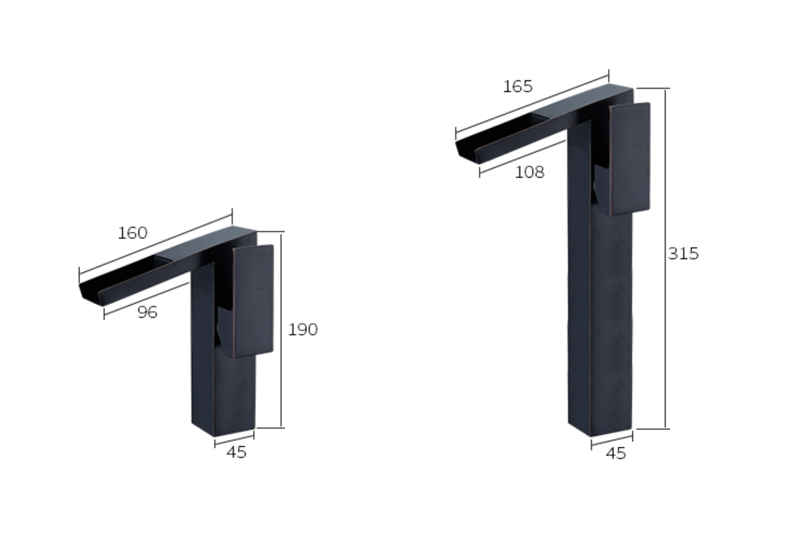 ROCCO Modern Black Faucet Tap