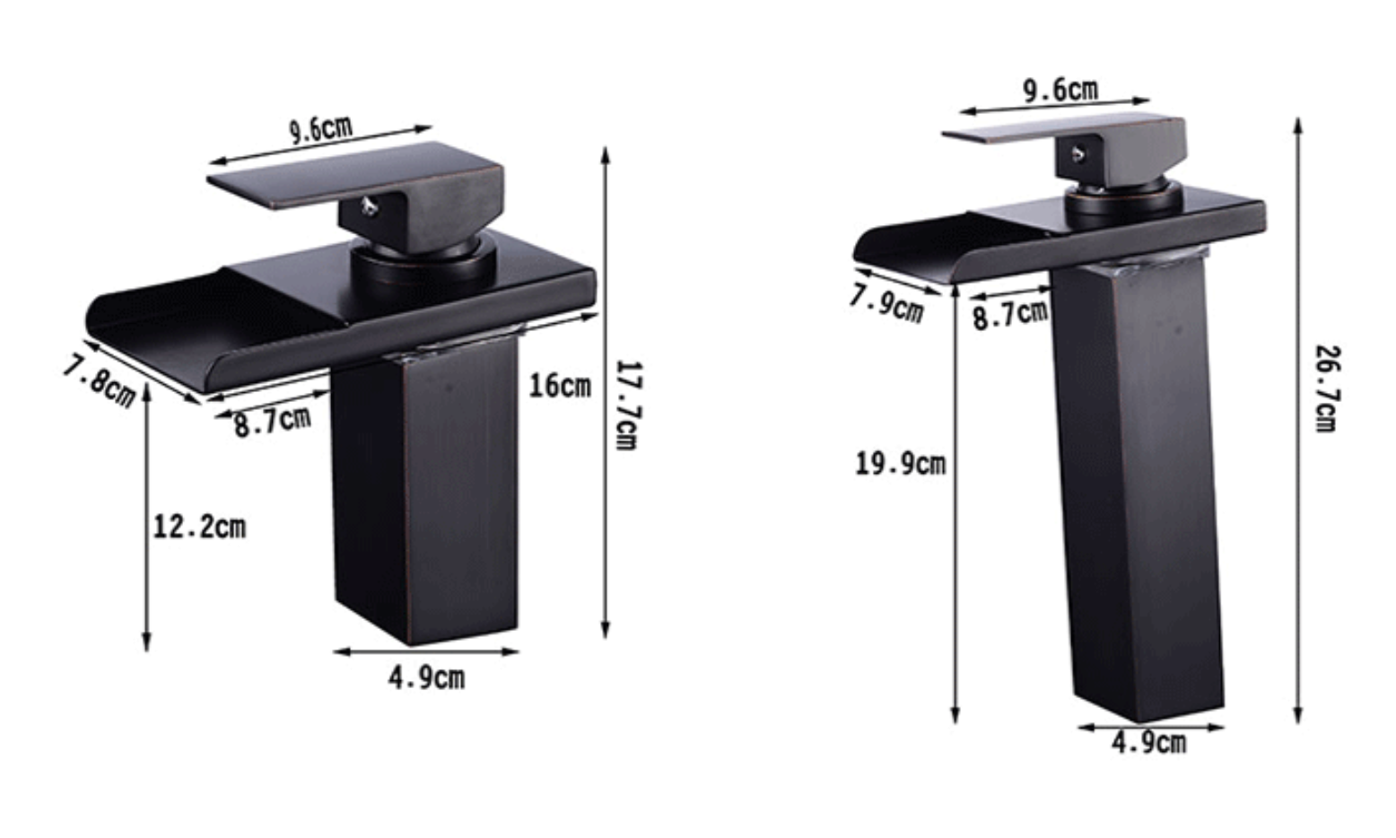 SOPHIA GALA Smart LED Black Tap Faucet
