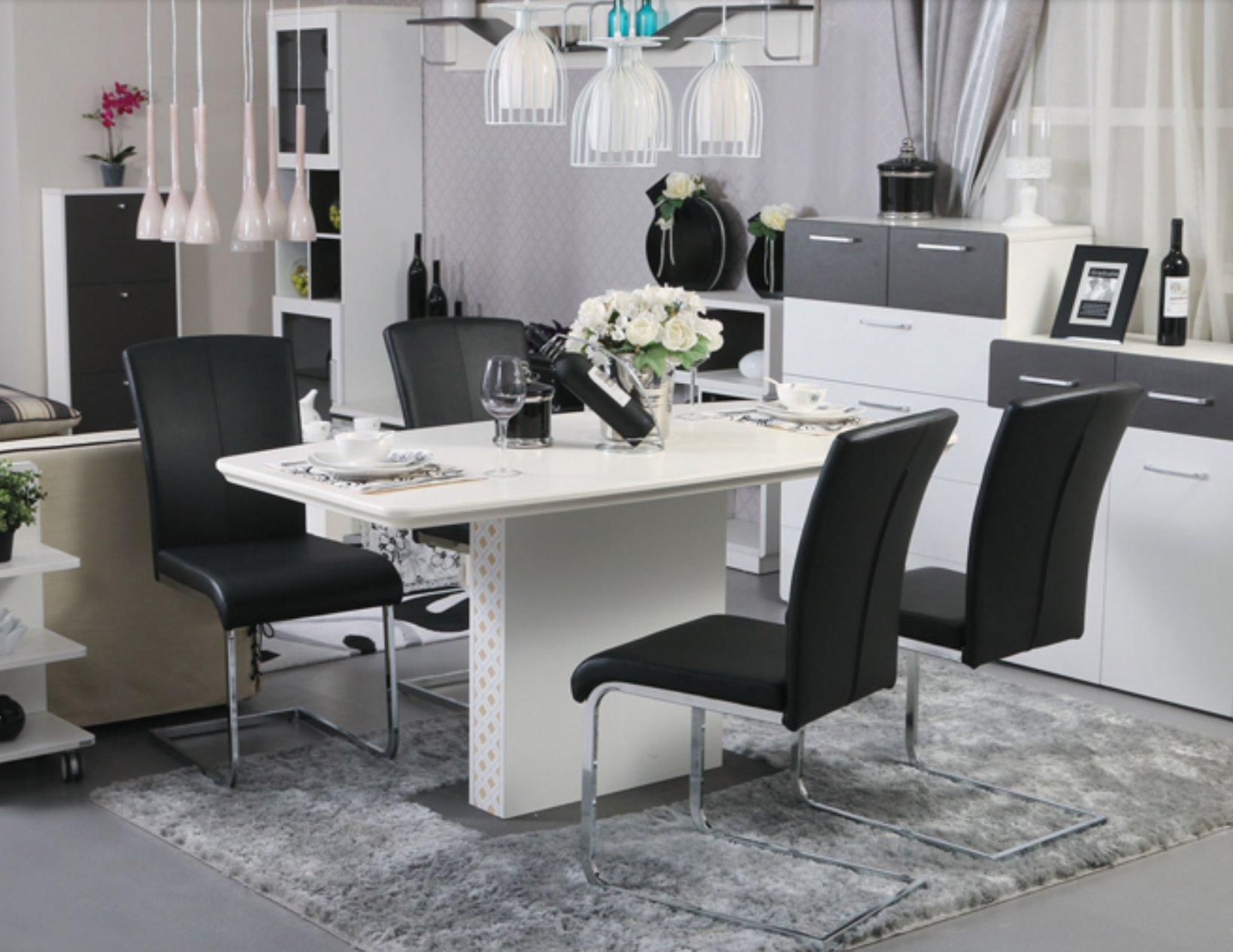 AMELIA Contemporary S Shape Dining Chair