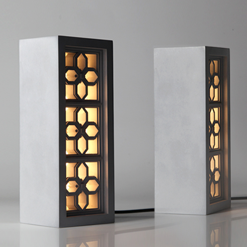 Chinese lattices Concrete Night Light