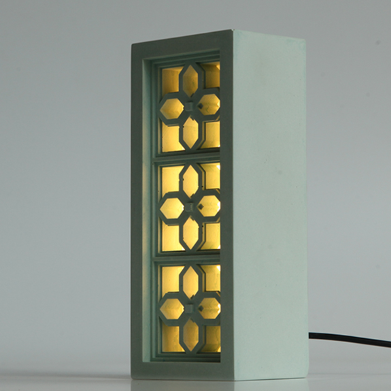 Chinese lattices Concrete Night Light