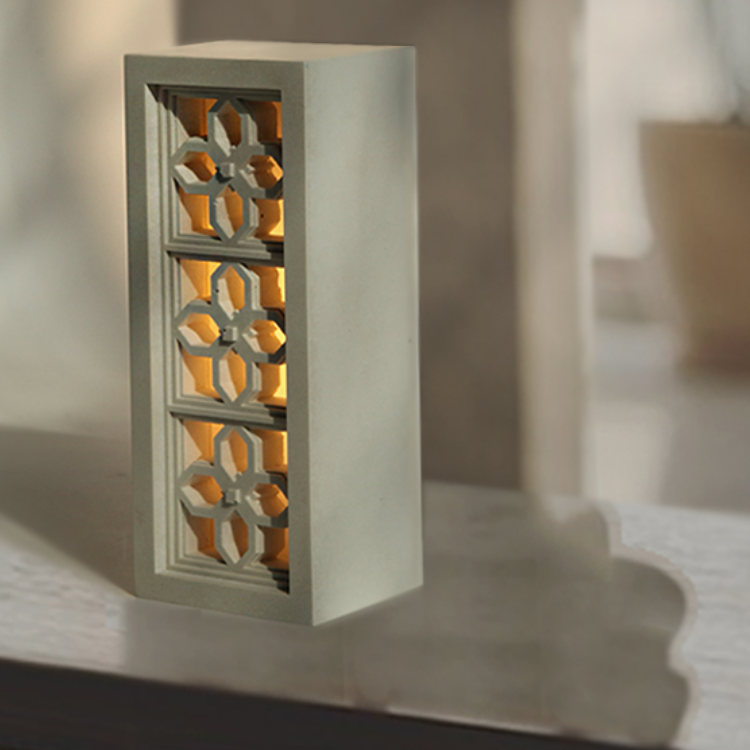 Chinese lattices Concrete Night Light
