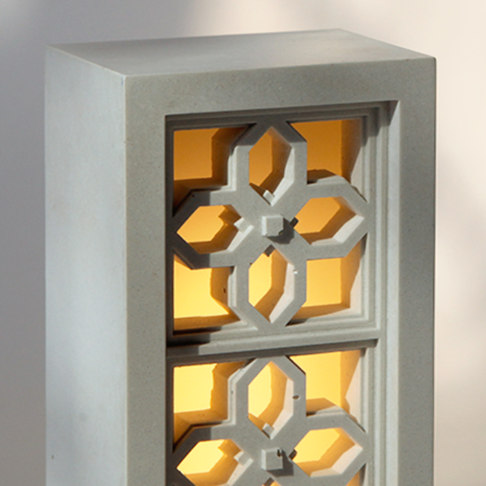 Chinese lattices Concrete Night Light