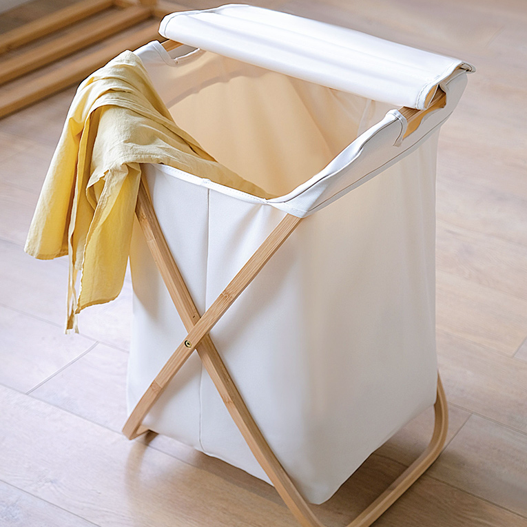 Mcghee Bamboo laundry Basket