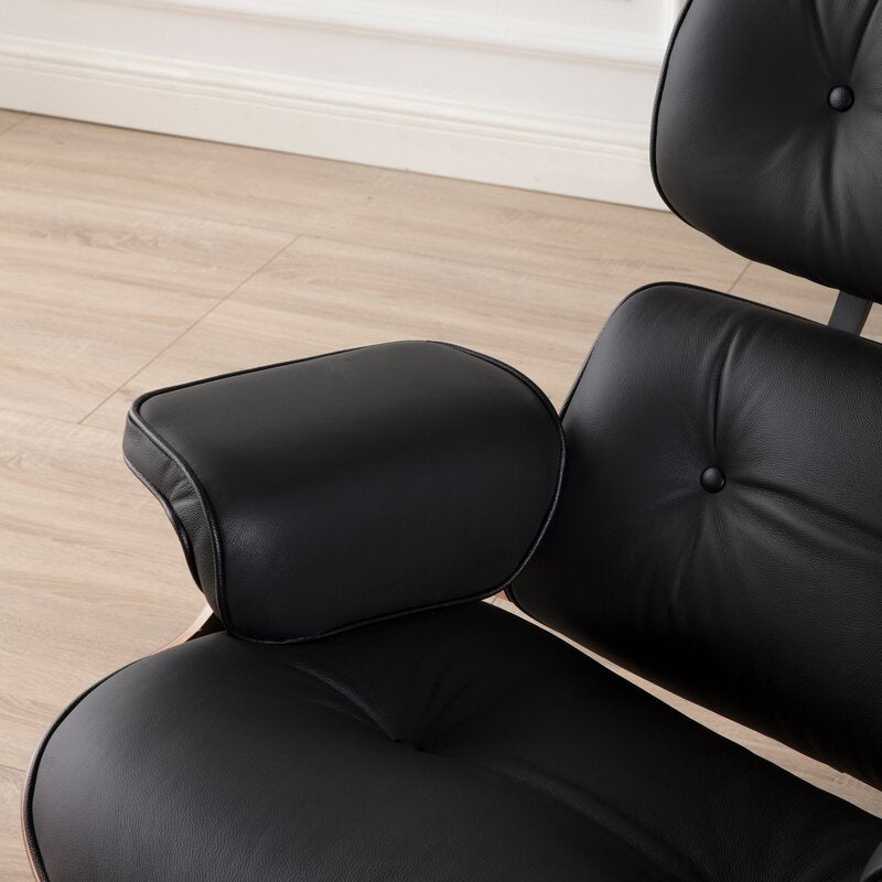 Lomas Leather Lounge Chair with Ottoman
