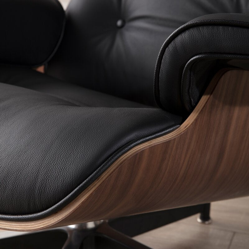 Lomas Leather Lounge Chair with Ottoman
