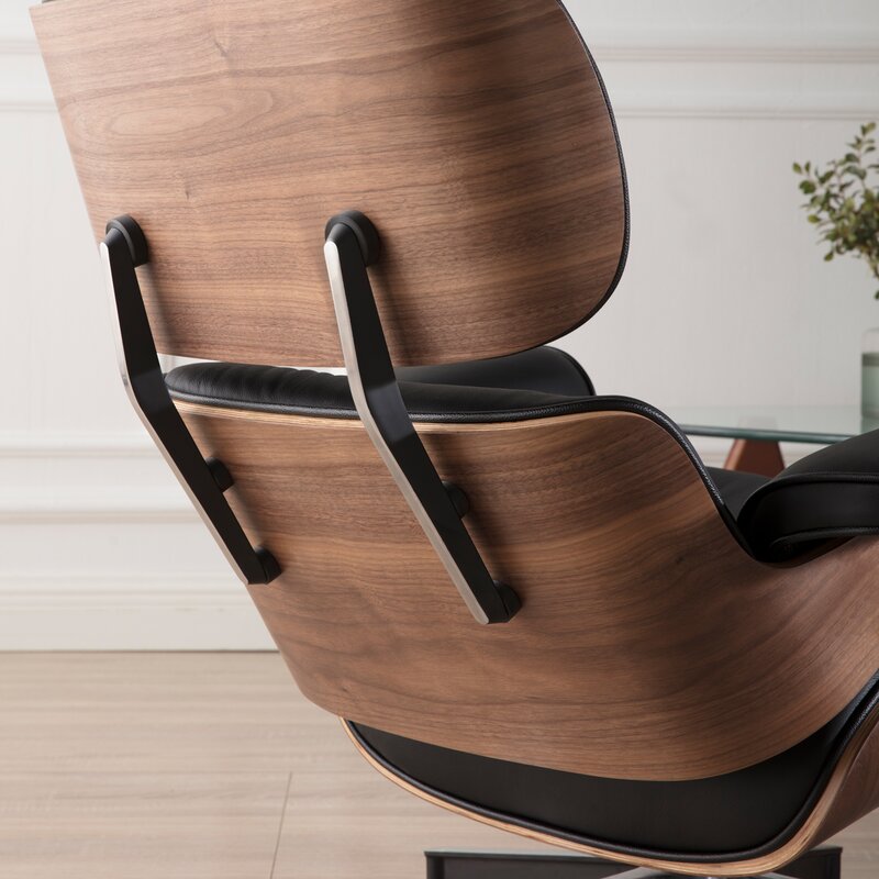 Lomas Leather Lounge Chair with Ottoman