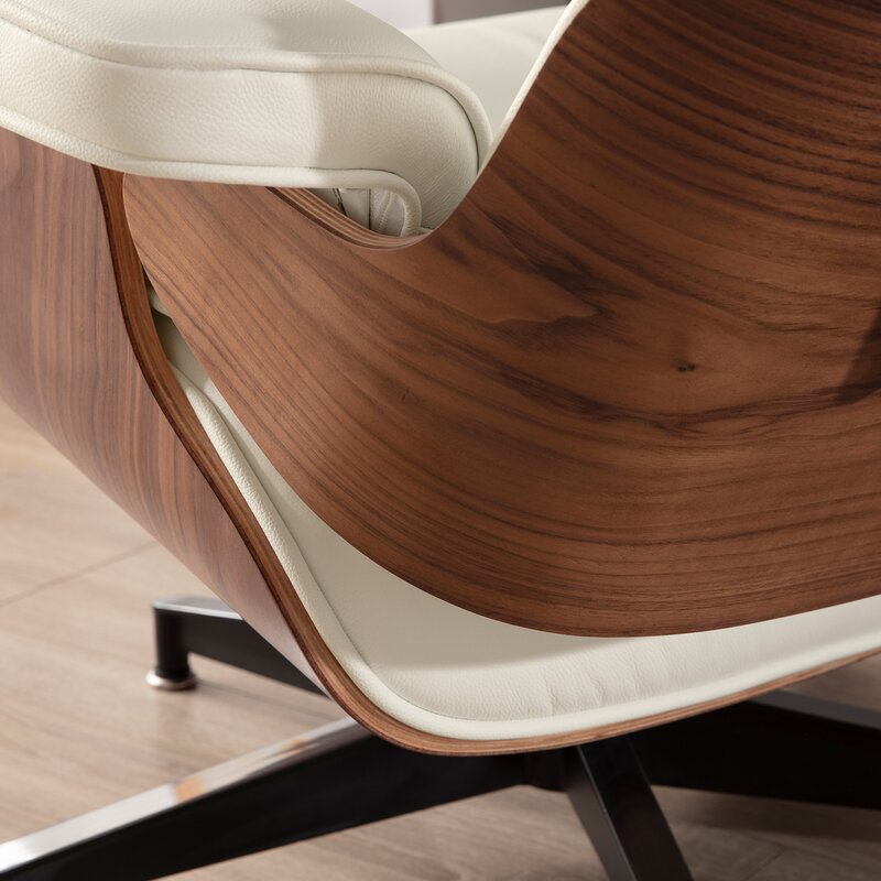 Lomas Leather Lounge Chair with Ottoman