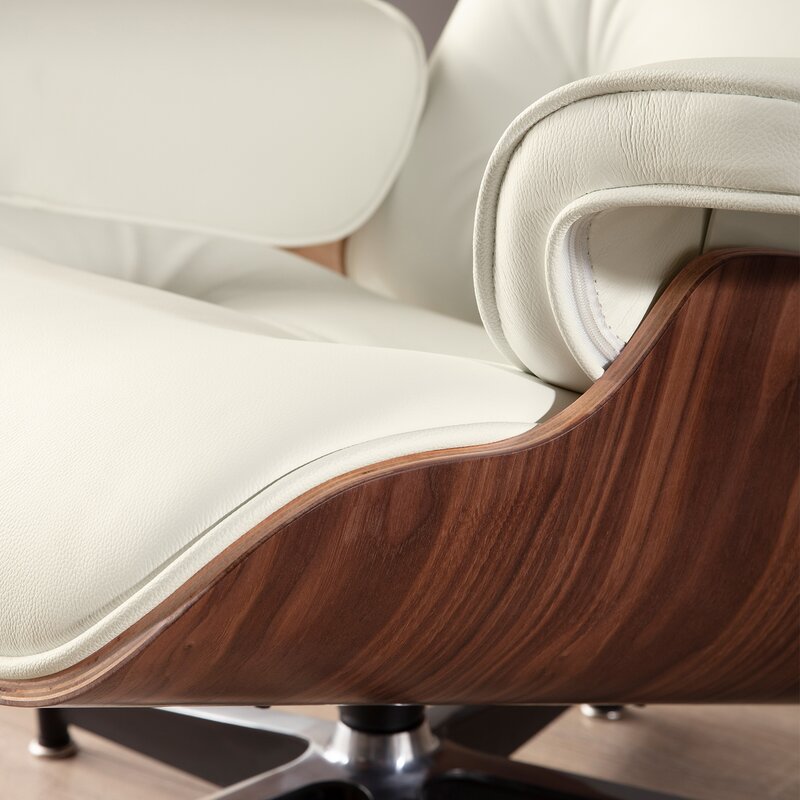 Lomas Leather Lounge Chair with Ottoman