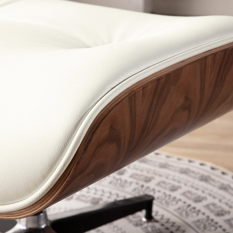 Lomas Leather Lounge Chair with Ottoman