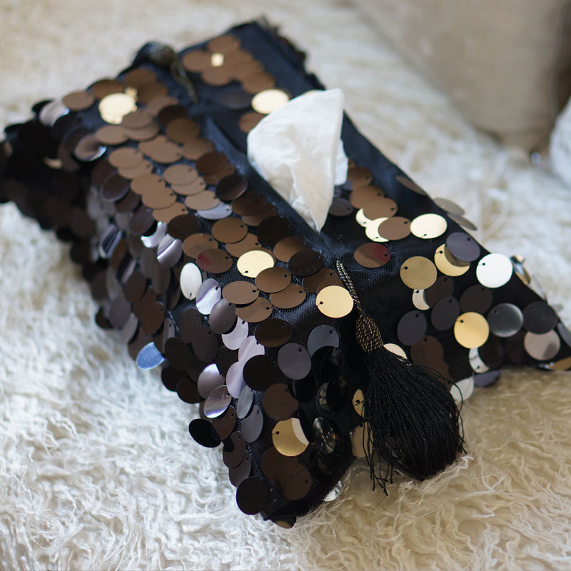 Sequins Paper Tissue Cover