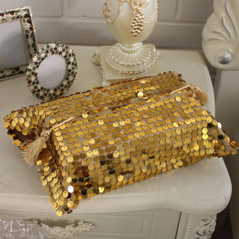 Sequins Paper Tissue Cover