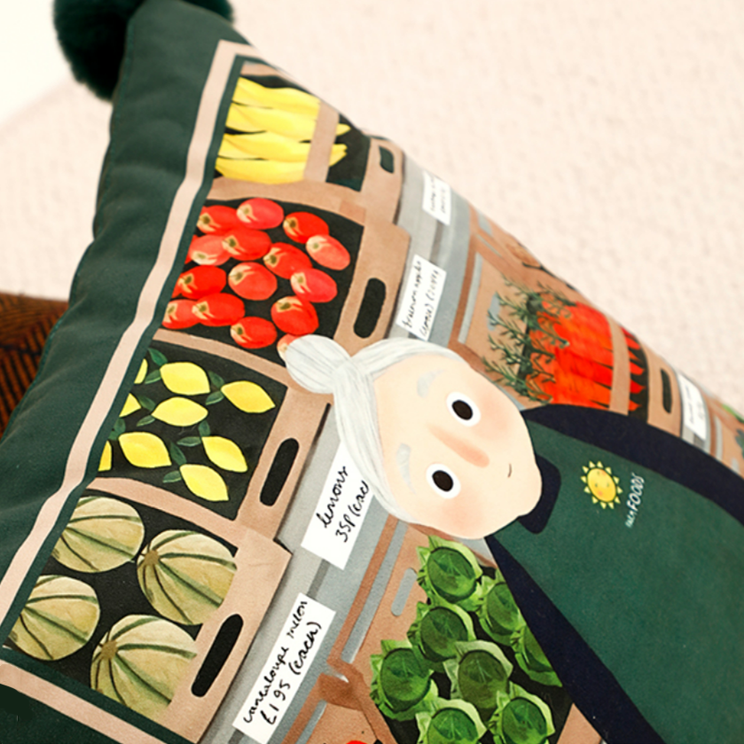 Market Designer Throw Pillow Cover & Insert