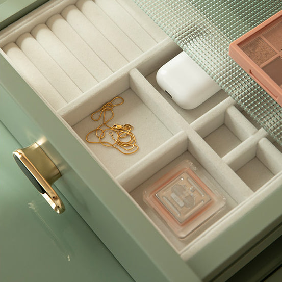 Rines Vanity Set with Stool and Mirror