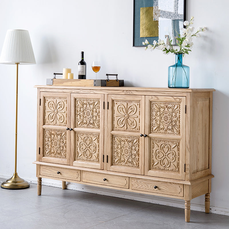 GENESIS French Morrocan Buffet Retro Solid Wood Carved Sideboard TV Console Cabinet