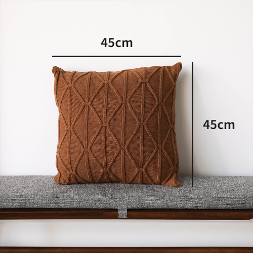 Modern Knitted Throw Pillow