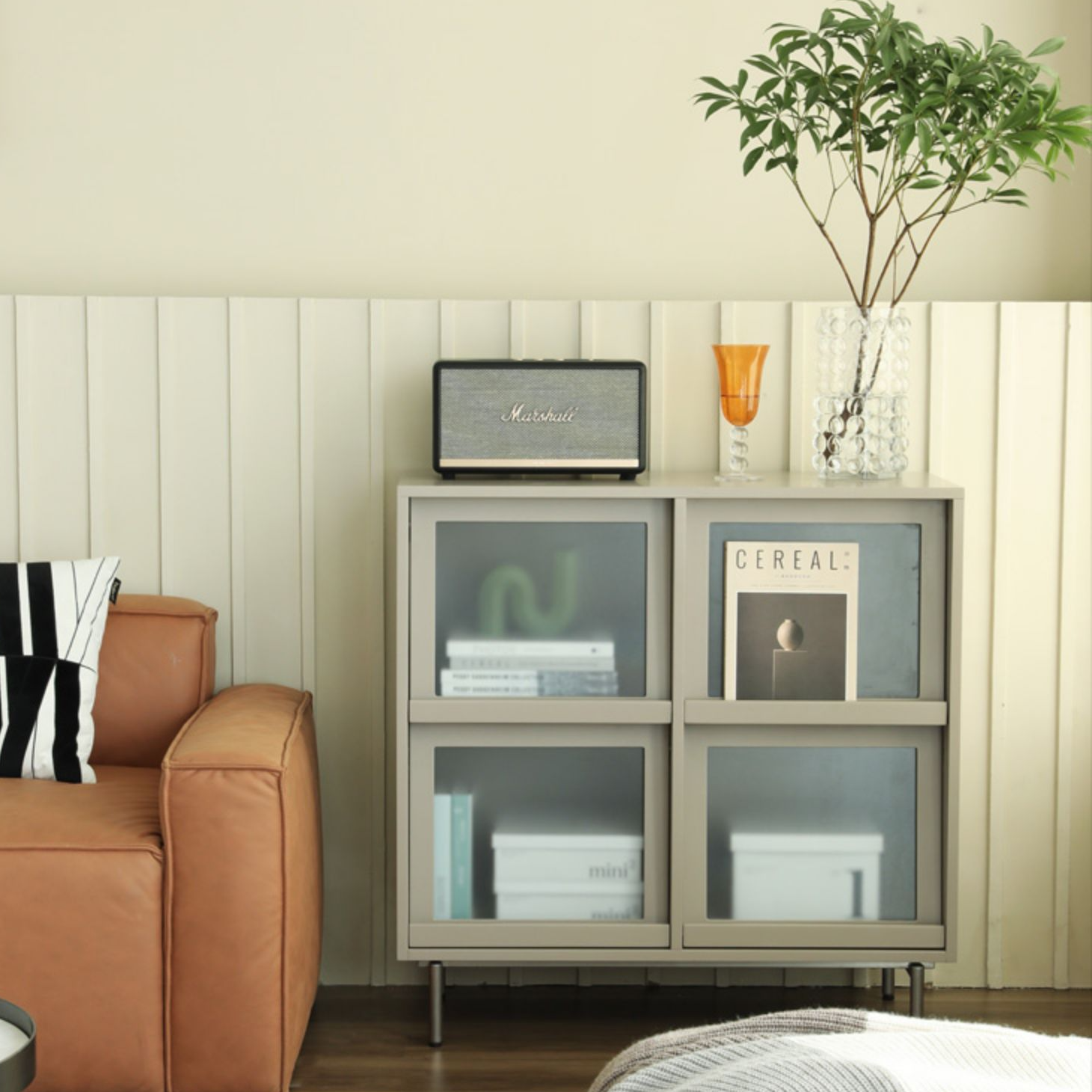Shaelyn Bookcase with Tilt Up Door